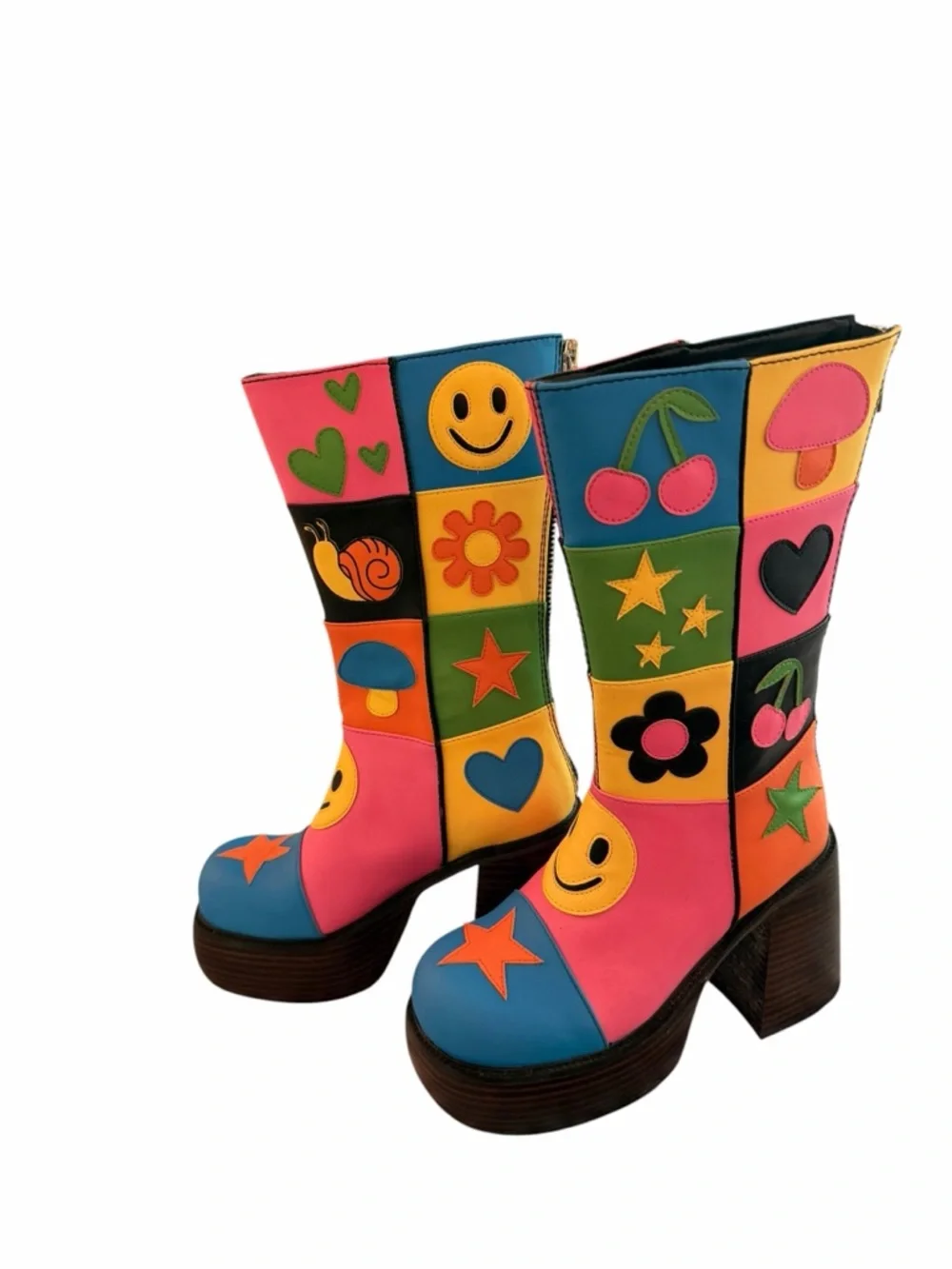 Dolls Kill Multicolor Patchwork happy in my mind full collection - Picture 4 of 6